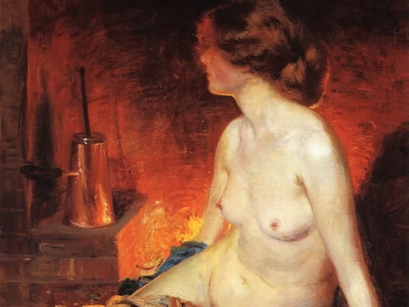 1867-Guy Orlando Rose - Accanto al fuoco